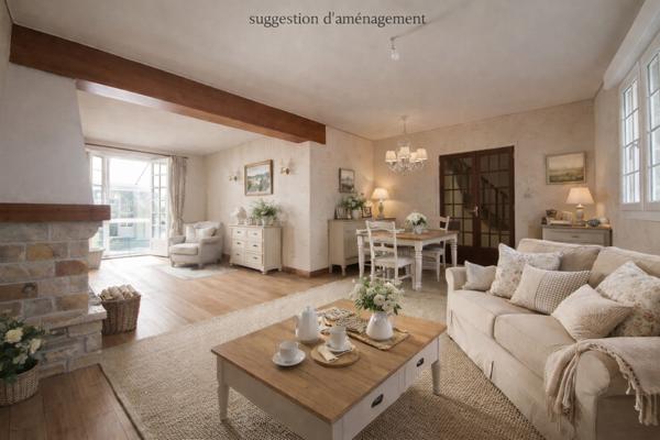 Quintin (22800) Maison individuelle 4 chambres avec vie de plain-pied, jardin clos expo Sud et sous-sol complet, proche centr