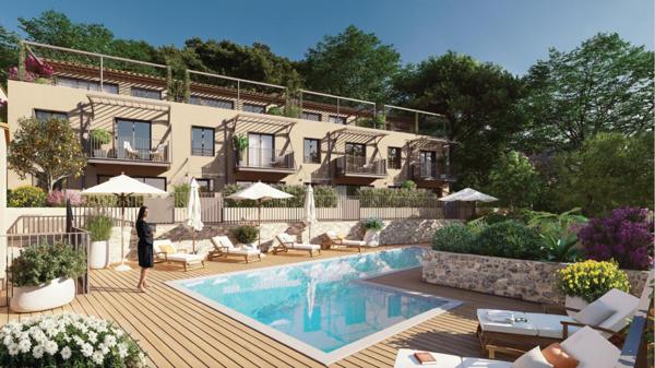 Magnifique 3 pièces de 62 m² au calme absolu, terrasse 23 m² vue mer