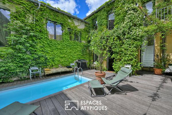Maison de ville avec cour intérieure et piscine – quartier Révolution