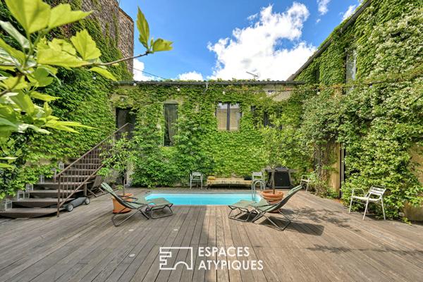 Maison de ville avec cour intérieure et piscine – quartier Révolution
