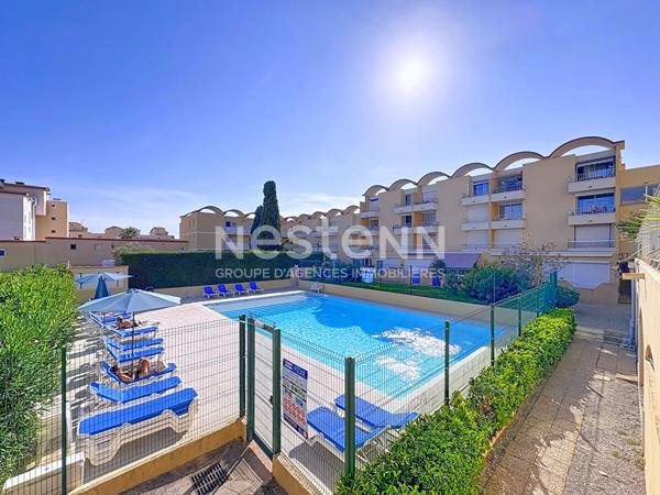 Charmant studio de 25 m² avec coin nuit séparé, piscine et parking privatif à Gruissan