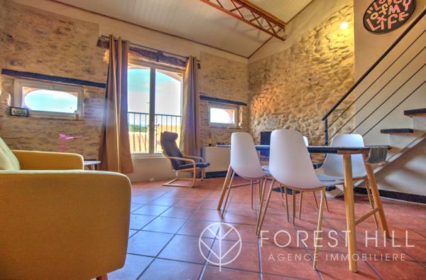 Loft de charme baigné de lumière.