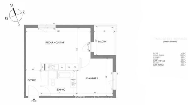 Appartement 41 m² à Ugine 73400