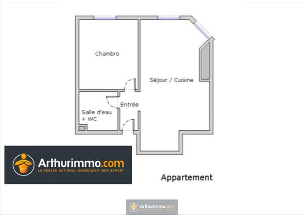 Coulommiers (77120) Appartement F2 37 m² en plein cœur de Coulommiers