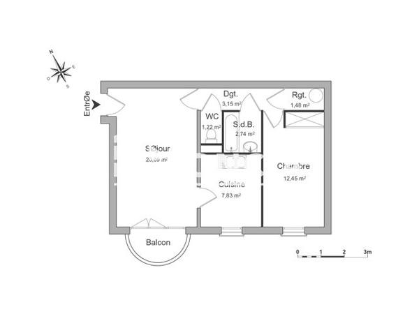 Location Appartement 2 pièces 49 m² - 14 ALLEE DU PROFESSEUR DUBOS Saint Brice Sous Foret 95350
