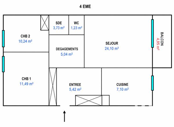 Appartement à vendre 3 pièces 68 m² Le Plessis-Trévise
