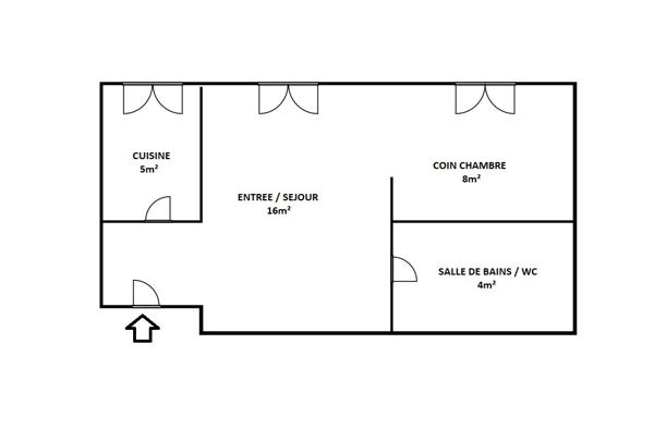 Appartement 2 pièces - 35 m²