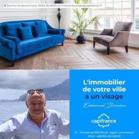 Maison de ville entièrement rénovée, composée de 4 chambres, terrasse et jardin à proximité du coeur de ville de Saumur.