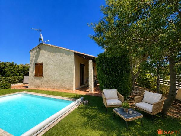 Maison T4 plain-pied, jardin, piscine, garage