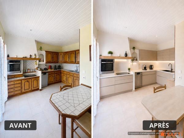 Maison T4 plain-pied, jardin, piscine, garage