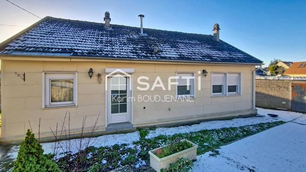 Maison individuelle de plain-pied, 3 chambres, garage, dépendance sur 440 m2 de terrain...