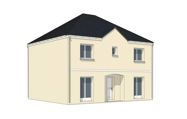 Vends terrain plat constructible avec construction