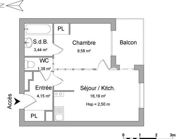 Location Appartement 2 pièces 34.74 m² - RUE DE LA DIGUE Valenciennes 59300