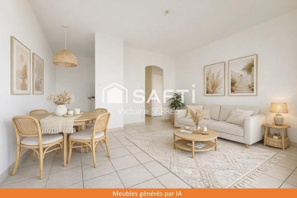 Appartement T2 en rez-de-jardin avec belle terrasse