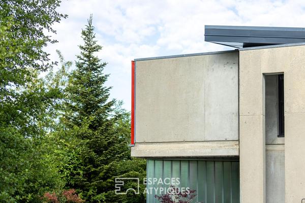 Entre design et nature, maison d’architecte avec piscine et vue dégagée