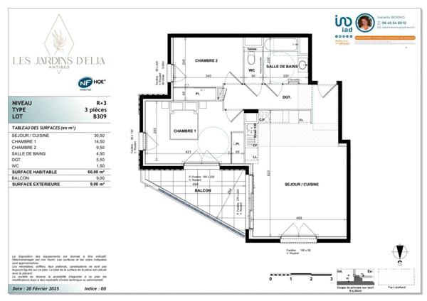 Appartement à vendre 3 pièces 66 m² Antibes