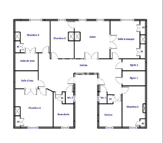Appartement familial de caractère de 170m² - Volumes d'exception - Saxe Gambetta