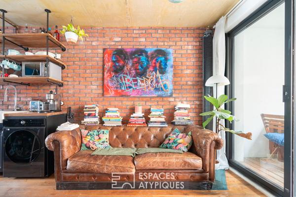 Appartement type Loft new-yorkais avec terrasse