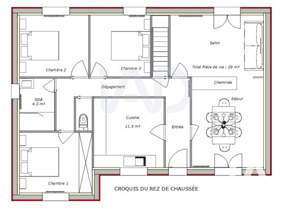 Maison à vendre 5 pièces 85,4 m² Villaines-la-Juhel
