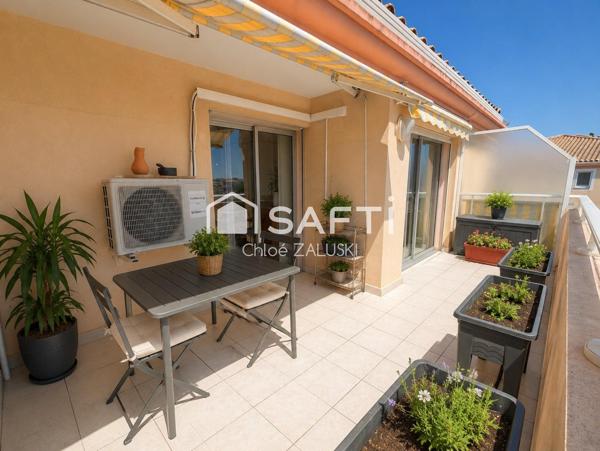 Appartement T3 dernier étage, piscine, vue dégagée
