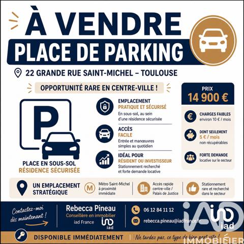Parking à vendre 11,5 m² Toulouse
