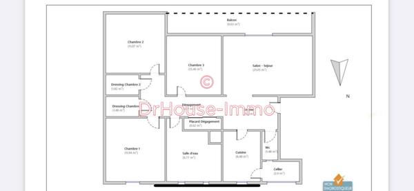 Appartement à vendre 4 pièces de 90 m²