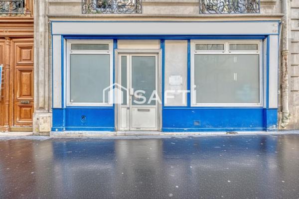 Paris 19e – Manin / Jaurès – Local commercial 58.51 m² + cave 19m² – Double accès