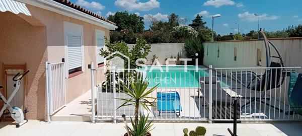 AUBORD : villa avec garage, jardin et piscine