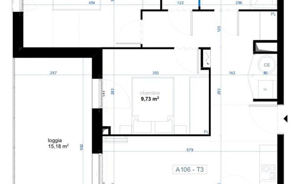 Appartement à vendre    3 pièces • 61,07 m2 Narbonne