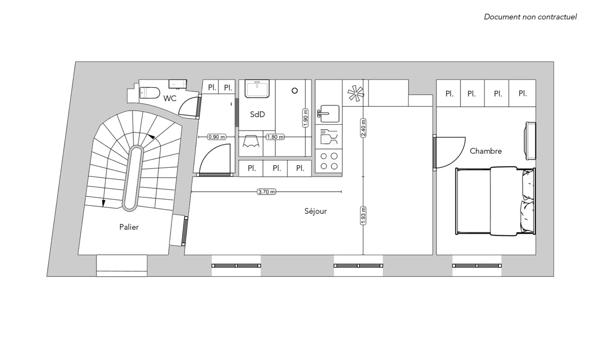 Appartement Paris 3e - RUE DU TEMPLE / SAINTE-AVOYE