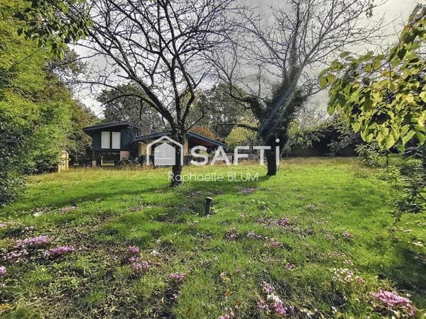 Maison d'architecte  dans  son écrin de verdure.