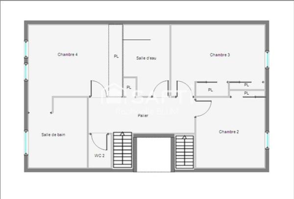 Maison d'architecte  dans  son écrin de verdure.