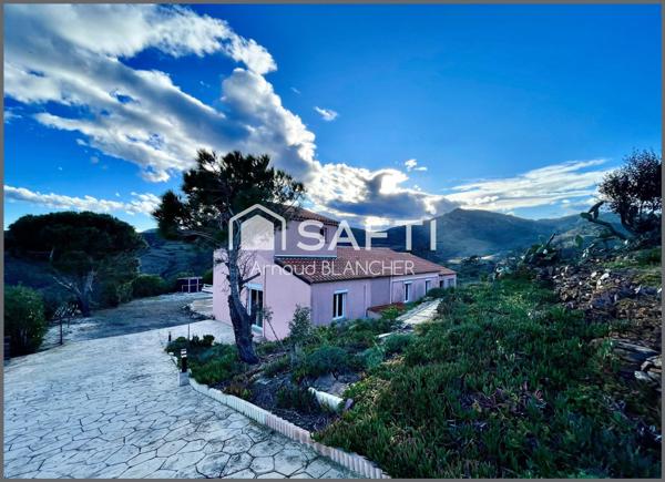 A quelques minutes de l'Espagne, charmante maison avec vue mer et montagne sur les hauteurs de Cerbère