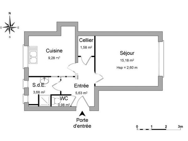 Location Studio 36.33 m² - RESIDENCE GAMMA Rethel 08300
