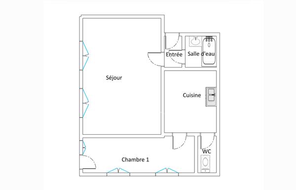 SURESNES/PUTEAUX Bas Rogers Appartement 2 pièces 42m² - 1 Balcon - 1 Cave