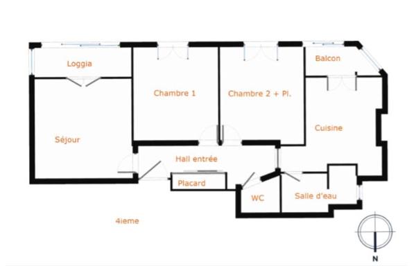 Appartement T3 lumineux – Dernier étage – Proche facultés, transports et axes autoroutiers