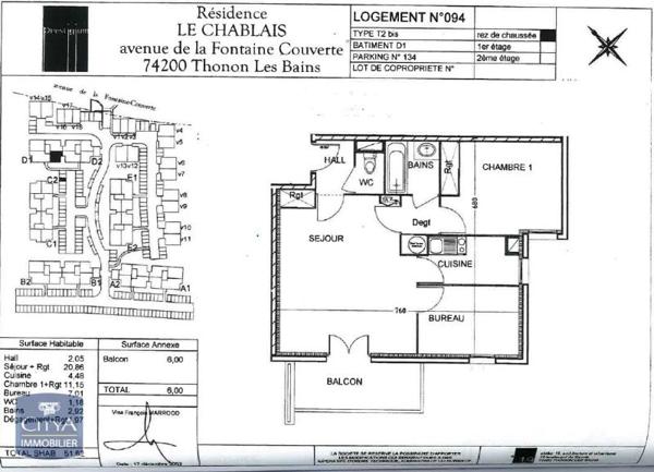 Location appartement Thonon-les-Bains (74200) 2 pièces 51.62m²