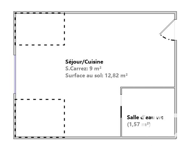 Studio à vendre 11,85 m² Paris 17