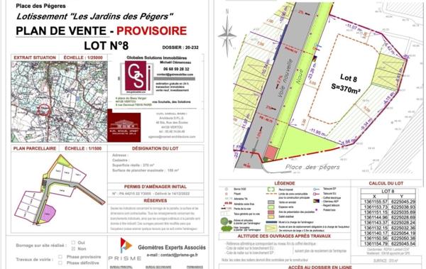 Vente Terrain Vertou