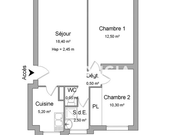 Location Appartement 3 pièces 50.35 m² - 13 RUE DES PETUNIAS Pessac 33600