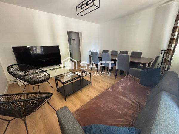 Appartement T5, 105m2, RDC surélevé, cave
