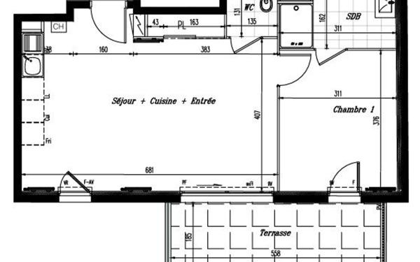 Appartement à vendre    2 pièces • 48,98 m2 Draveil