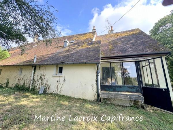 ORNE (61), à vendre SECTEUR VAL AU PERCHE - MAISON MITOYENNE DE CAMPAGNE P6 de 130 m² - Terrain de 1242 M²