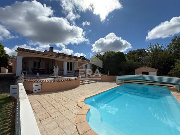A VENDRE 83470 SAINT MAXIMIN LA SAINTE BAUME MAISON PLAIN PIED  TYPE 4 DE 120M² SUR  2040 M² DE JARDIN DEUX GARAGES PISCINE
