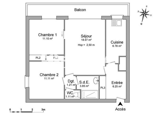 Location Appartement 3 pièces 59.48 m² - 9 RUE LEON LE ROYER Meaux 77100