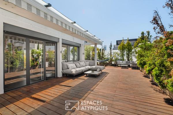 Toit-terrasse d’exception avec très grande terrasse et garage dans une résidence de standing