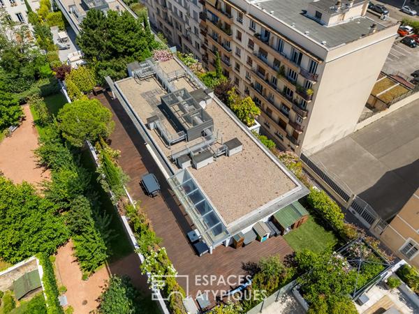 Toit-terrasse d’exception avec très grande terrasse et garage dans une résidence de standing