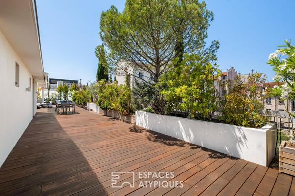 Toit-terrasse d’exception avec très grande terrasse et garage dans une résidence de standing