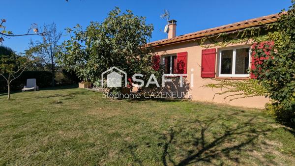 Plain-pied avec garage, terrain clos arboré - Proche rocade