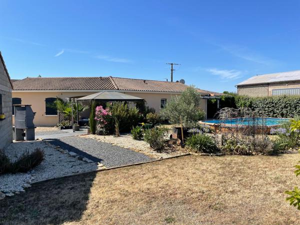 Superbe plain pied avec garage et piscine, au calme